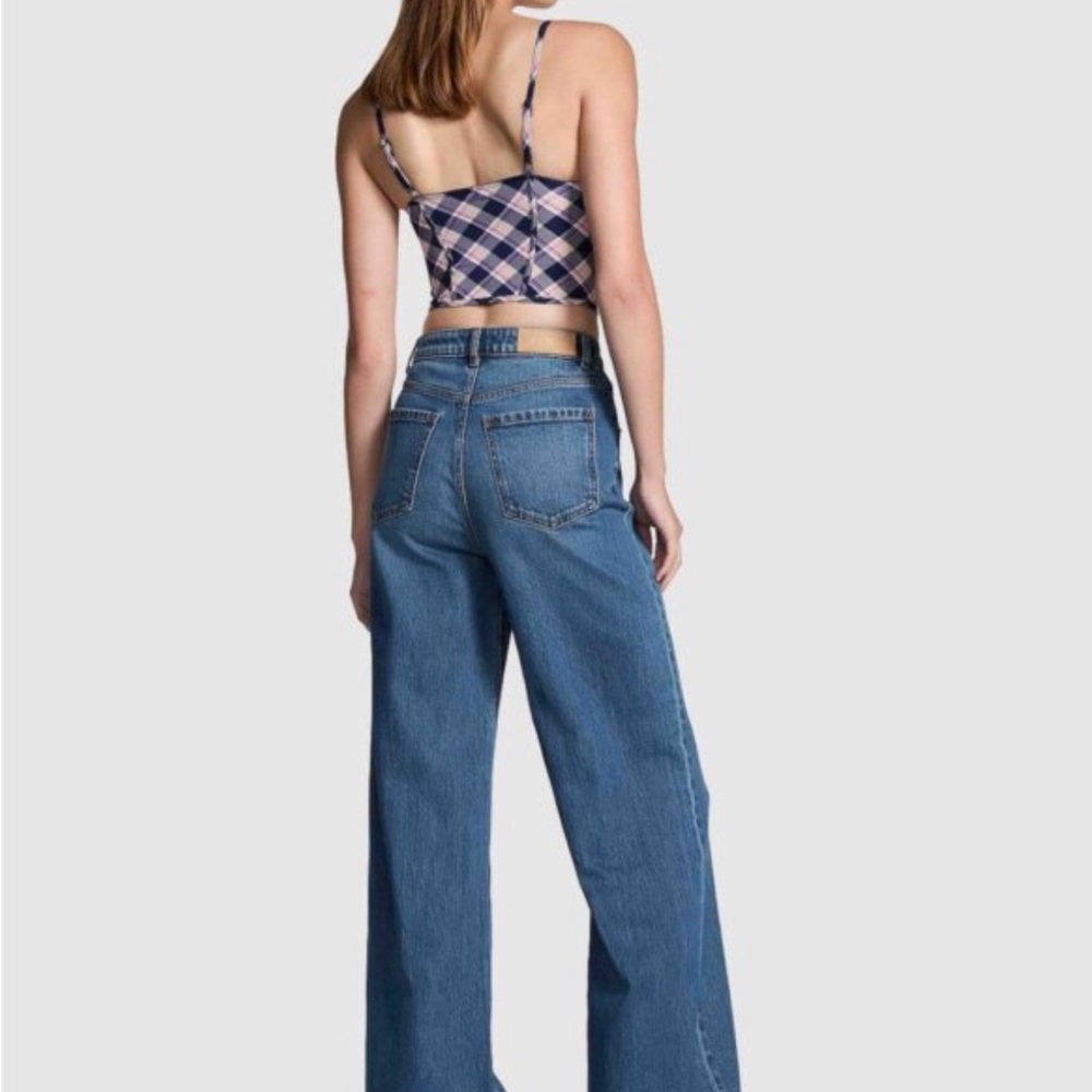 NWT PINK Victoria's Secret Dark Blue Flare Jeans size 2